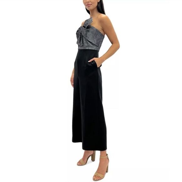 Sam Edelman Strapless Gray and Black Jumpsuit - Picture 2 of 8